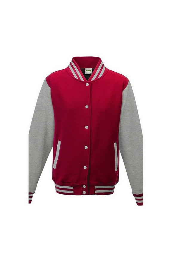 Men's 80/20 Heavyweight Letterman Jacket XL FIRE RD/ HTH GRY