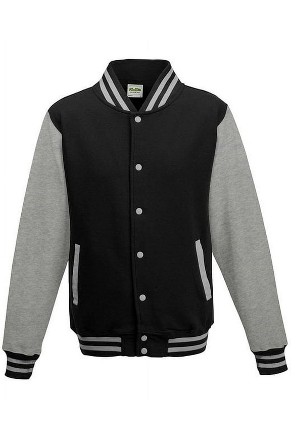 Men's 80/20 Heavyweight Letterman Jacket XL JET BLK/ HTH GRY