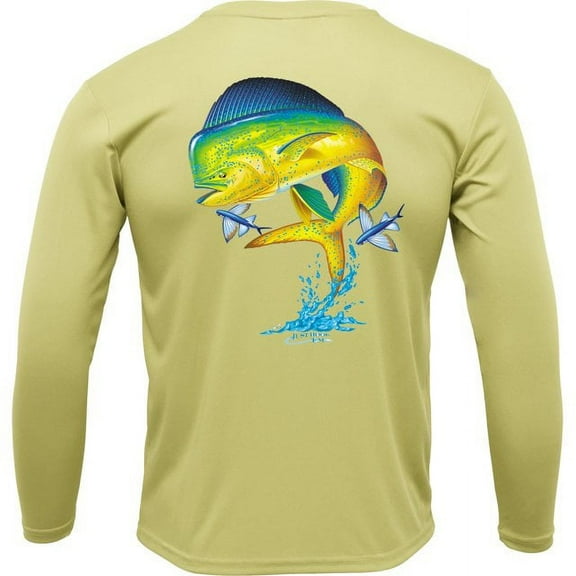 Just Hook 'Em L/S Dolphin Performance T-shirt -Large