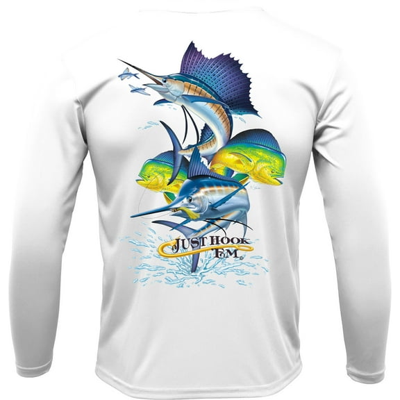 Just Hook 'Em L/S Slam Performance T-shirt -Large