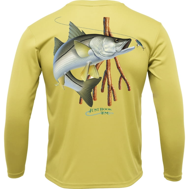 Just Hook 'Em Men's Performance Long Sleeve Snook Shirt - Assorted Sixes 