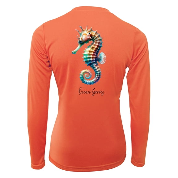 Just Hook 'Em Seahorse Performance L./S Shirt - XL