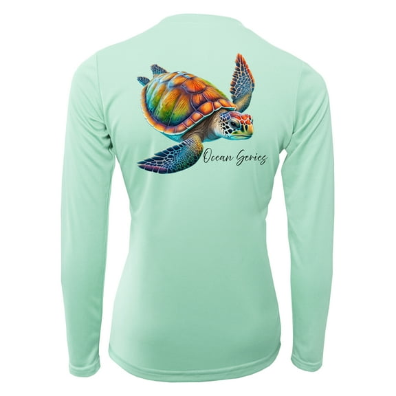 Just Hook 'Em Turtle Performance L./S Shirt - Medium