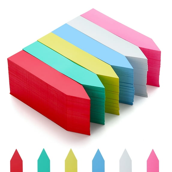 Just Houseware 600 Pcs Garden Stake Tags Plastic Waterproof Nursery Garden Labels Pot Marker, 4 Inch, Multi-Color
