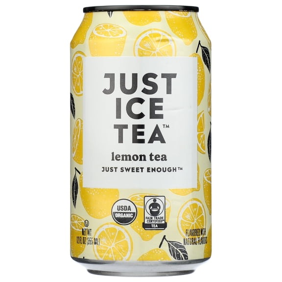 Just Ice Tea - Tea Black Lemon Organic Rtd - 12 Fo, Case of 12