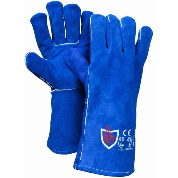 Just In Trend Flame/Heat Resistant Welding Gloves - Polycot Lining - 5 Pairs PACK