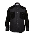 thumbnail image 1 of Just In Trend â”‚Flame Resistant FR Shirt - 88/12 - Western Style - Two Tone (Small, Denim/Black), 1 of 5