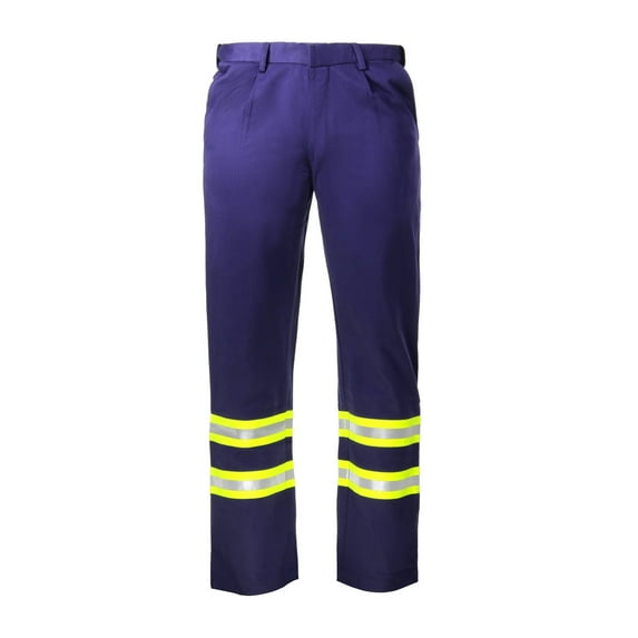 Just In Trend Flame Resistant High Visibility Pant/Trouser (52W x 32L, Navy Blue)