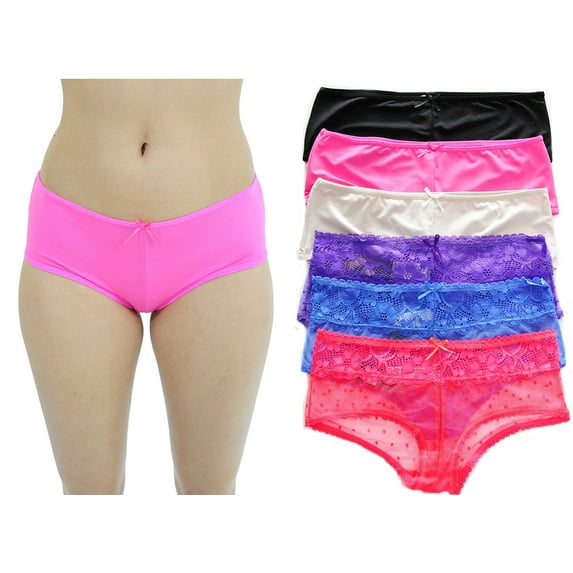 Just Intimates Boylegs / Panties for Women (Pack of 6) (XX-Large)