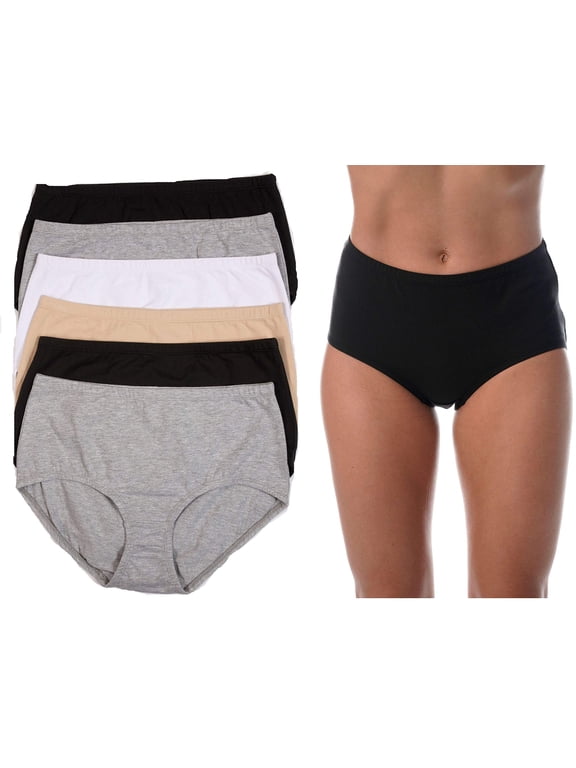 Brief Panties for Women Comfortable Cotton Panty (Pack of 6)