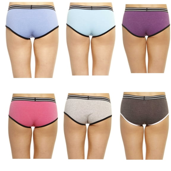 Just Intimates Cotton Panties / Bikini Underwear (Pack of 6) (8 - X-Large)