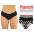 thumbnail image 1 of Just Intimates New York Cotton Panties Underwear (Pack of 6) (4 - X-Small), 1 of 4