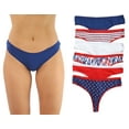 thumbnail image 1 of Just Intimates New York Cotton Panties Underwear (Pack of 6) (Thong Group E, 8 - X-Large), 1 of 4