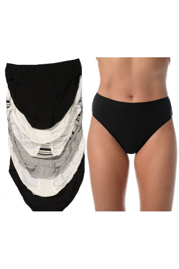 Panties for Women, Tagless and Breathable High Cut Briefs (6 Pack) (Small, Pack B)