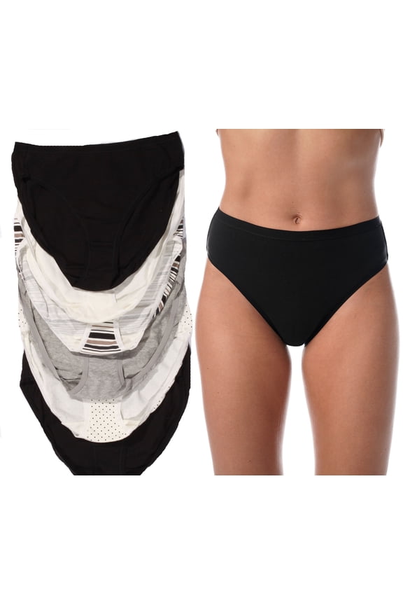 Panties for Women, Tagless and Breathable High Cut Briefs (6 Pack) (X-Small, Pack B)