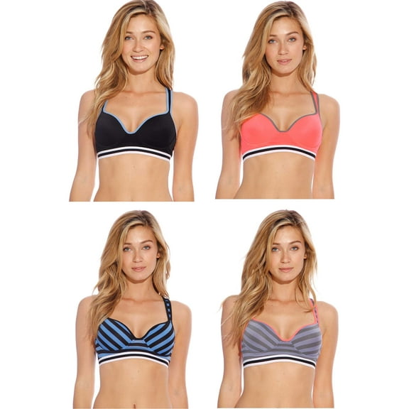 Just Intimates Racerback Sports Bra / Bras for Women (Pack of 4)
