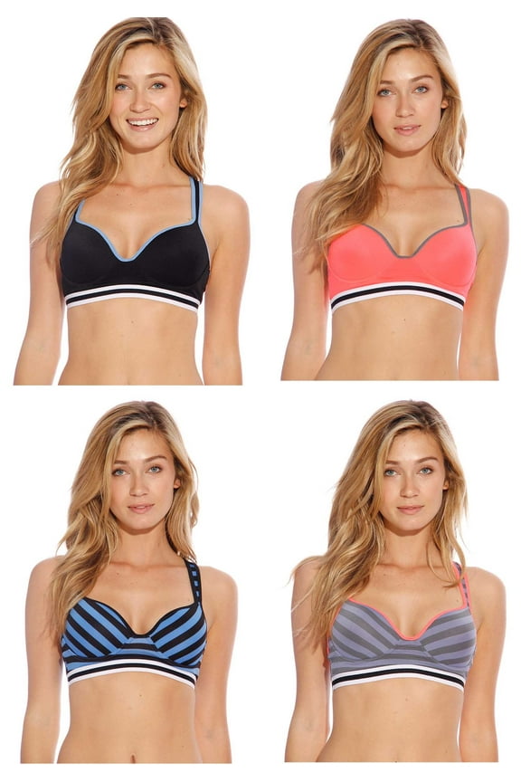 Racerback Sports Bra / Bras for Women (Pack of 4)