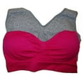 thumbnail image 1 of Just Intimates Racerback Sports Bra (Pack of 2) (Wine, Heather Gray, M), 1 of 2