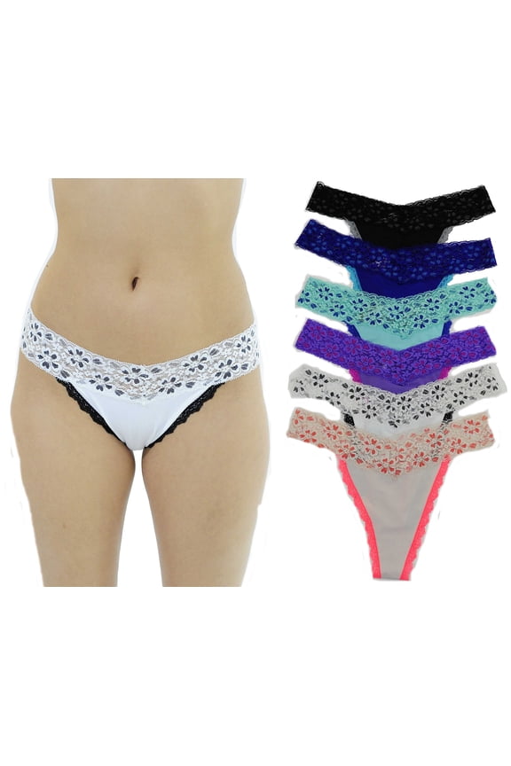 Thongs / Panties for Women (Pack of 6) (Small)