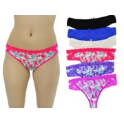 Just Intimates Thongs / Panties for Women (Pack of 6) (XX-Large)
