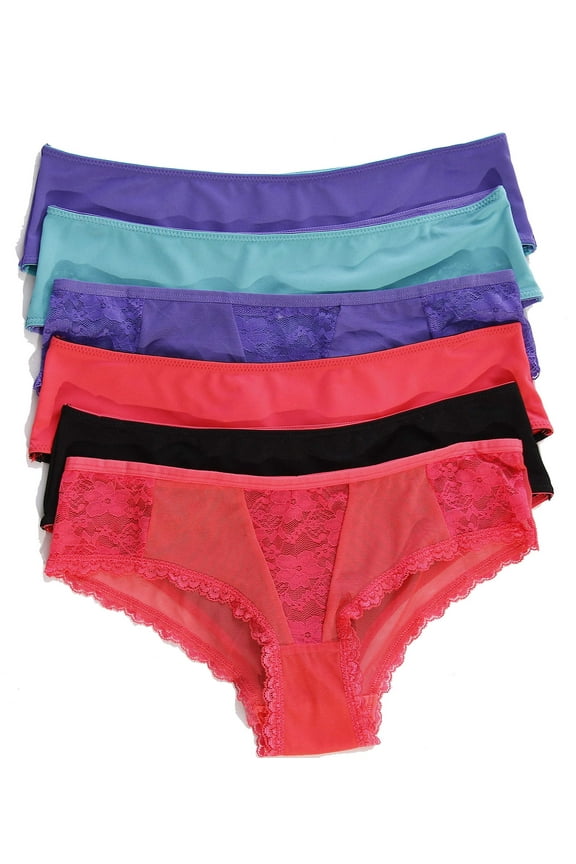 Thongs / Underwear / Panties for Women (Pack of 6) (Group 4, Small)