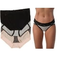 thumbnail image 1 of Just Intimates Ultra Soft Panties w/ Lace Trim (Pack B, Small), 1 of 4