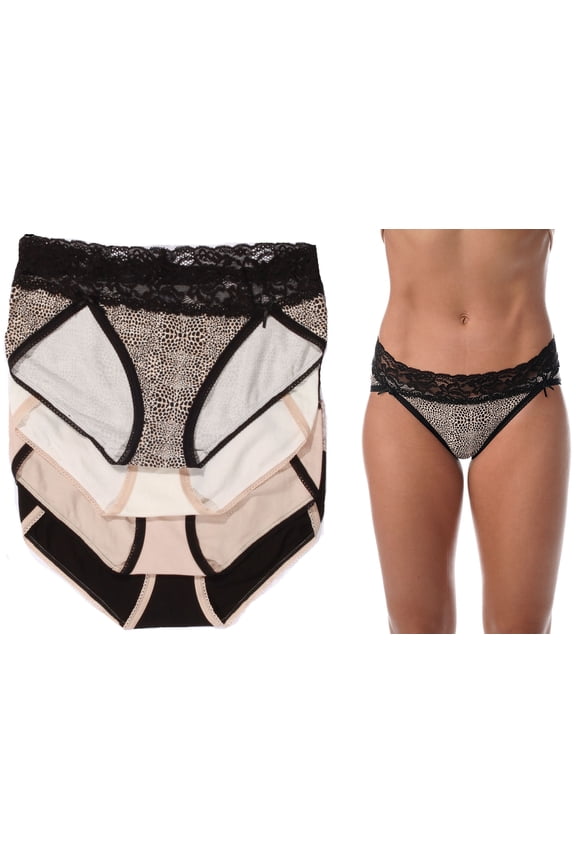 Ultra Soft Panties w/ Lace Trim (X-Small, Pack A)