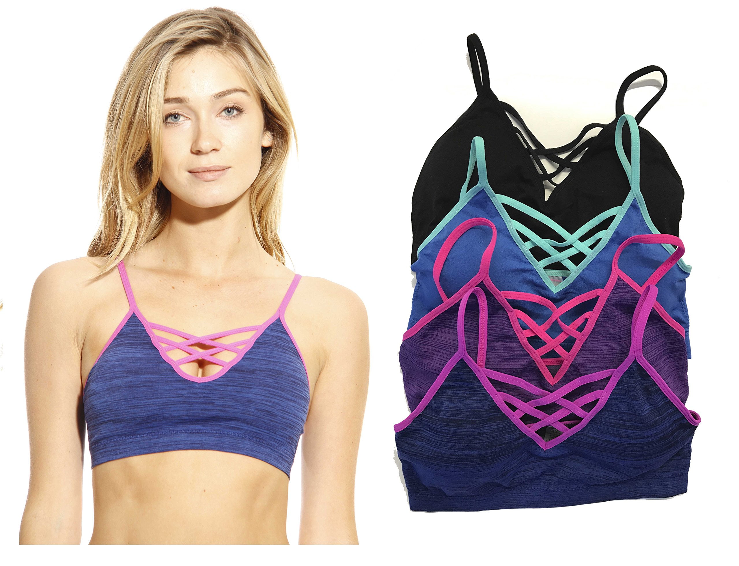 Fruit of the Loom Women's Spaghetti Strap Cotton Sports Bra Fruit of the Loom Women's Spaghetti Strap Cotton Sports Bra