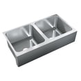 thumbnail image 1 of Just JUBDN-2036-A 18 Gauge Lower Offset Edge Double Bowl Undermount Apron Sink, 1 of 1
