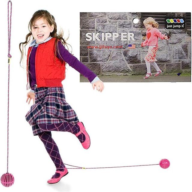 Just Jump It Ankle Skip Ball Foldable Wheel Skip It Jump Rope for Kids