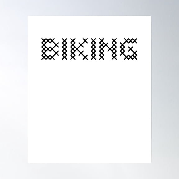 Just Keep Biking Poster Wall Art, Modern Wall Decor, 8x12 UNFRAMED
