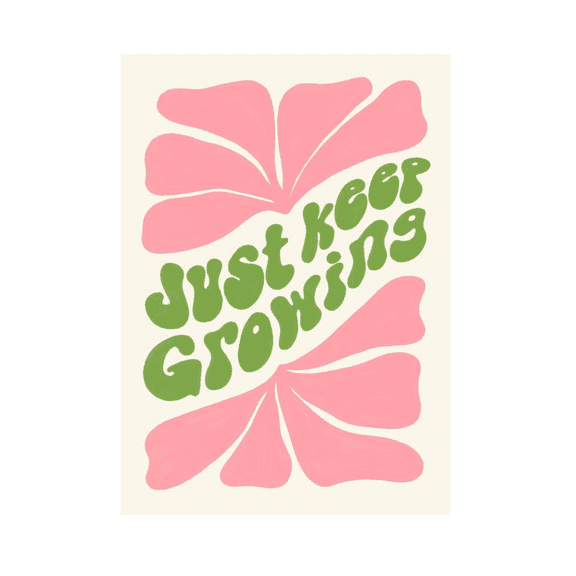 Just Keep Growing Print Wall Art Modern Wall Decor For Living Room Bedroom Home Decor Office Wall Art