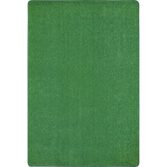 Just Kidding 4' x 6' area rug in color Grass Green