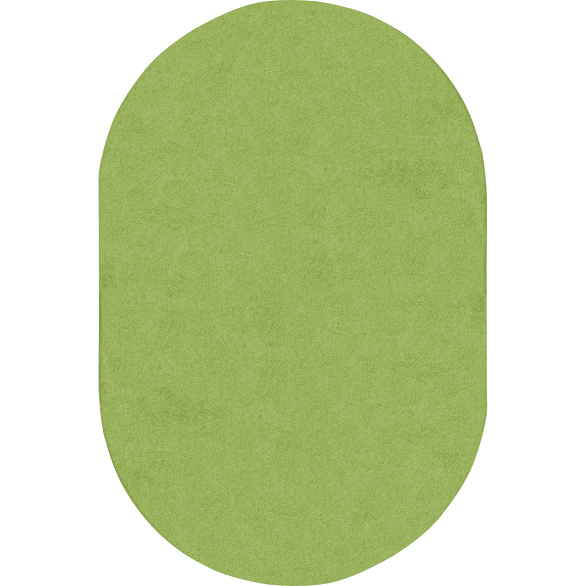 Joy Carpets Just Kidding 6' x 9' Oval Indoor Area Rug in Color Lime Green