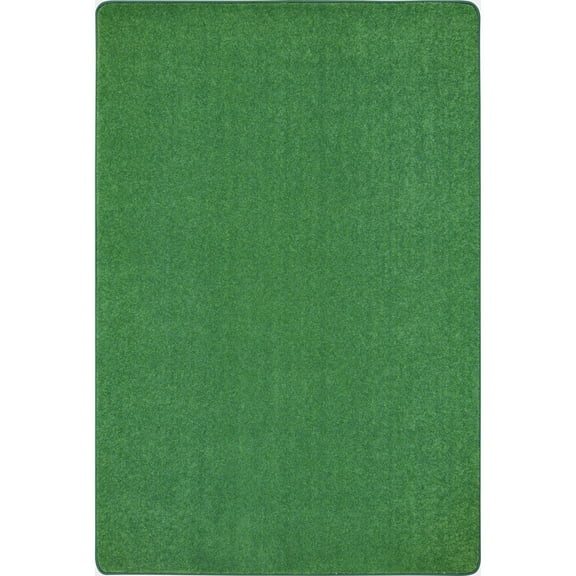 Just Kidding 6' x 9' area rug in color Grass Green