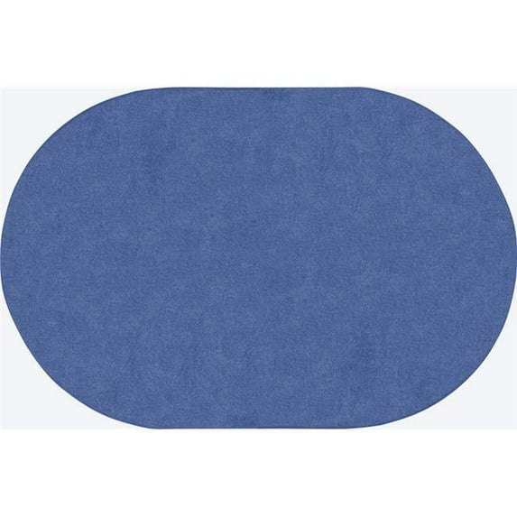 Just Kidding Classroom Oval Rug Cobalt Blue - 12 x 8 ft.