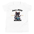 thumbnail image 1 of Just a Kitty That Loves Ramen Noodles Tee – Cute Cat Graphic T-Shirt, Fun Anime Food Shirt, Kawaii Neko Ramen Tee for Kids & Teens ,Youth Short Sleeve T-Shirt (White, M), 1 of 1