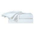 thumbnail image 1 of Just Linen 300 TC 100% Cotton Percale, Solid White, Queen 4 Piece Sheet Set with Deep Pocketed Fitted Sheet, 1 of 3