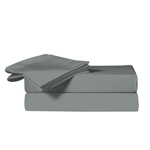 Just Linen 450 TC 100% Super Soft Pima Cotton Sateen, 4 Piece Queen Sheet Set with Deep Pocketed Fitted Sheet