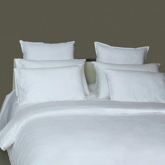 Just Linen Hotel Linen Collection, 300 TC 100% Cotton Percale White, Value Pack of 4 Queen Flat Sheets