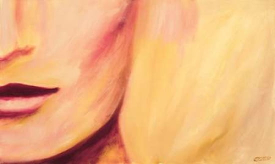 Just Lips Canvas Art - JC Pino (24 x 36)