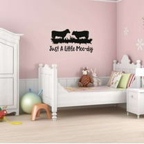 Just A Little Moo-dy Cow Milk Farm Chicken Cow Horse Farmer Ranch Egg Fox Hen House Pig Sheep Holiday Gift Decorating Ideas Bedroom Wall Decal Sticker - Size: 20 In X 10 In