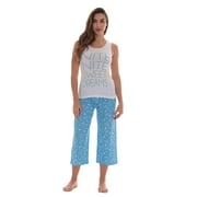 Just Love 100% Cotton Capri Sets Women Sleepwear Womans Pajamas Pjs (White - Nite Nite Sweet Dreams, X-Large)