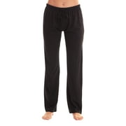 Just Love 100% Cotton Jersey Women Plaid Pajama Pants Sleepwear (Solid Black, X-large)