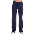thumbnail image 1 of Just Love 100% Cotton Jersey Women Plaid Pajama Pants Sleepwear (Solid Navy, X-large), 1 of 3