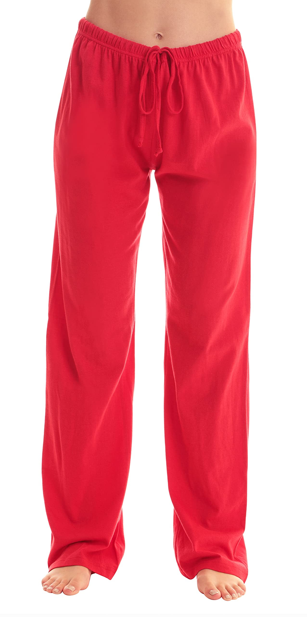 Just Love 100% Cotton Jersey Women Plaid Pajama Pants Sleepwear (Solid ...