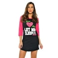thumbnail image 1 of Just Love 100% Cotton Sleep Dress for Women Baseball Sleeve Nightshirt (Black - Let Me Sleep!, Small), 1 of 2