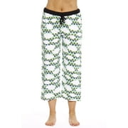 Just Love 100% Cotton Women Pajama Capri Pants Sleepwear (Chevron Sky - Blue, Small)