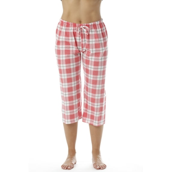 Just Love 100% Cotton Women Pajama Capri Pants Sleepwear (Coral, 3X)