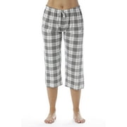 Just Love 100% Cotton Women Pajama Capri Pants Sleepwear (Grey, 1X)